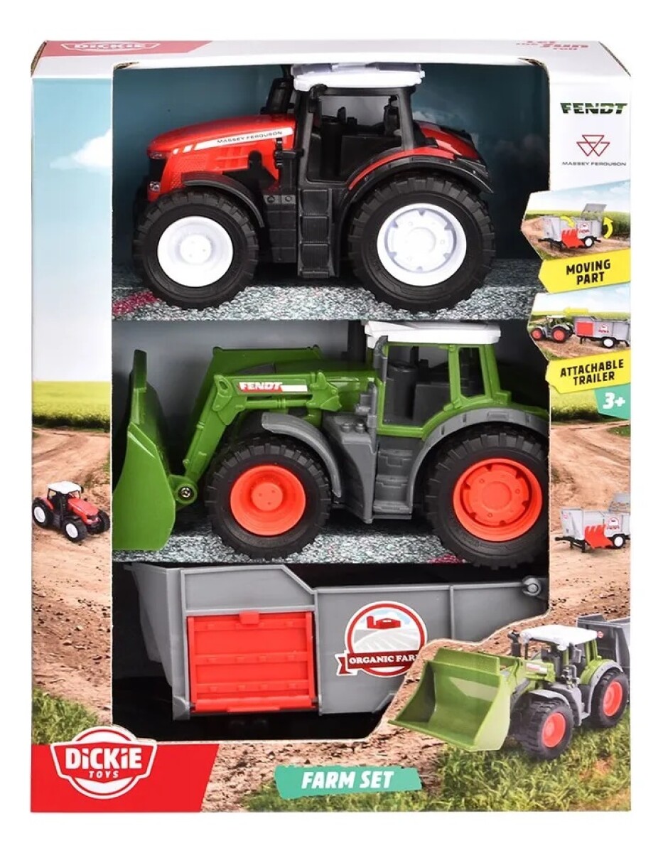 Dickie Set Campo Tractor Agricola 