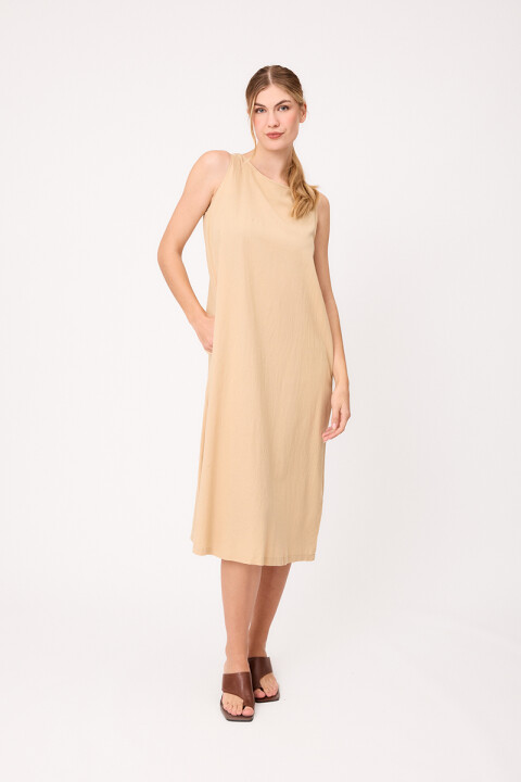 VESTIDO LARGO CRETTA POLANCO Beige