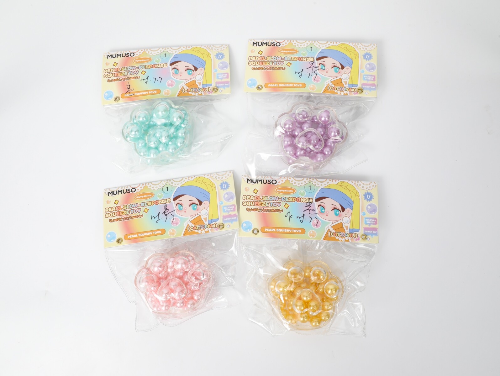 JUGUETE ANTIESTRÉS DE APRETAR CON RETORNO LENTO (PATA DE GATO) 