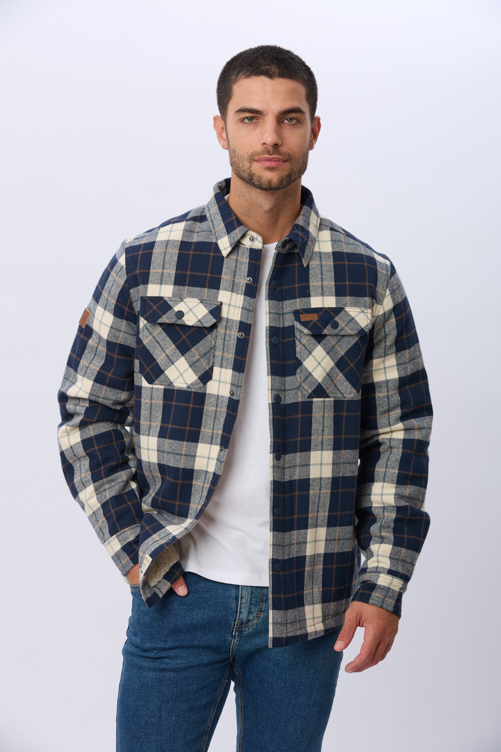CAMPERA DE VIYELA CON FORRO DE CORDERITO Azul