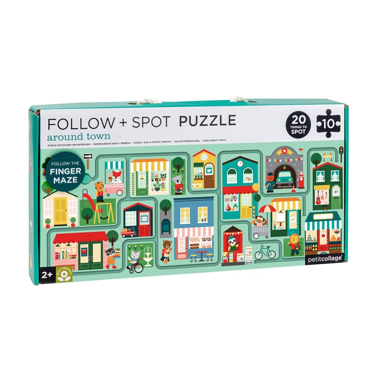 Puzzle 10 piezas + actividades dinámicas - Town 