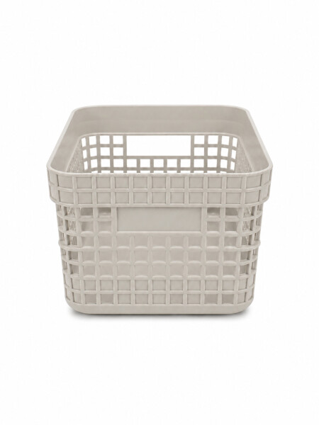 CESTA PLASTICA BEIGE