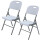 Sillas Plegables Metal Set X2 Jardín Hogar Camping Blanco