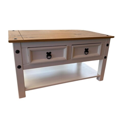 Mesa de Living Mex 2 Cajones Blanco Mesa de Living Mex 2 Cajones Blanco