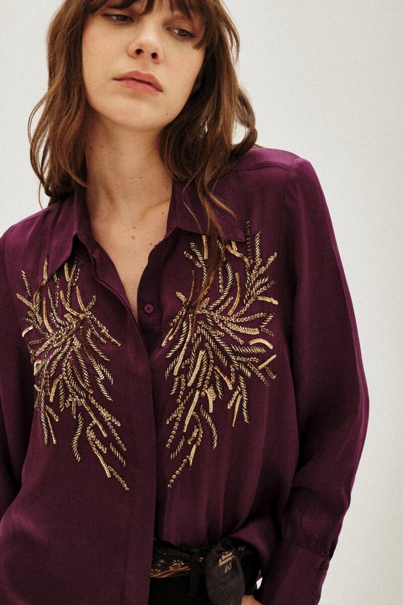 Camisa Gretel Shine Violeta