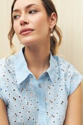 CAMISA ELENORE Celeste Cielo