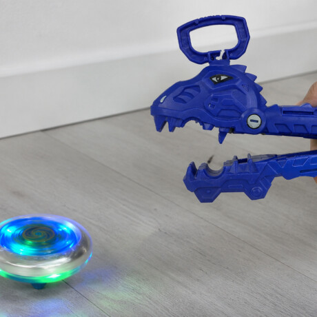 Trompo con lanzador Dinosaurio Azul