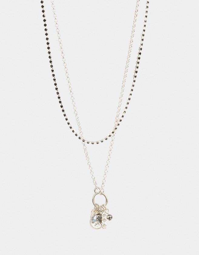 Collares Cortos Bañada en Plata Collar Corto Layer Bañado En Plata - Plateado