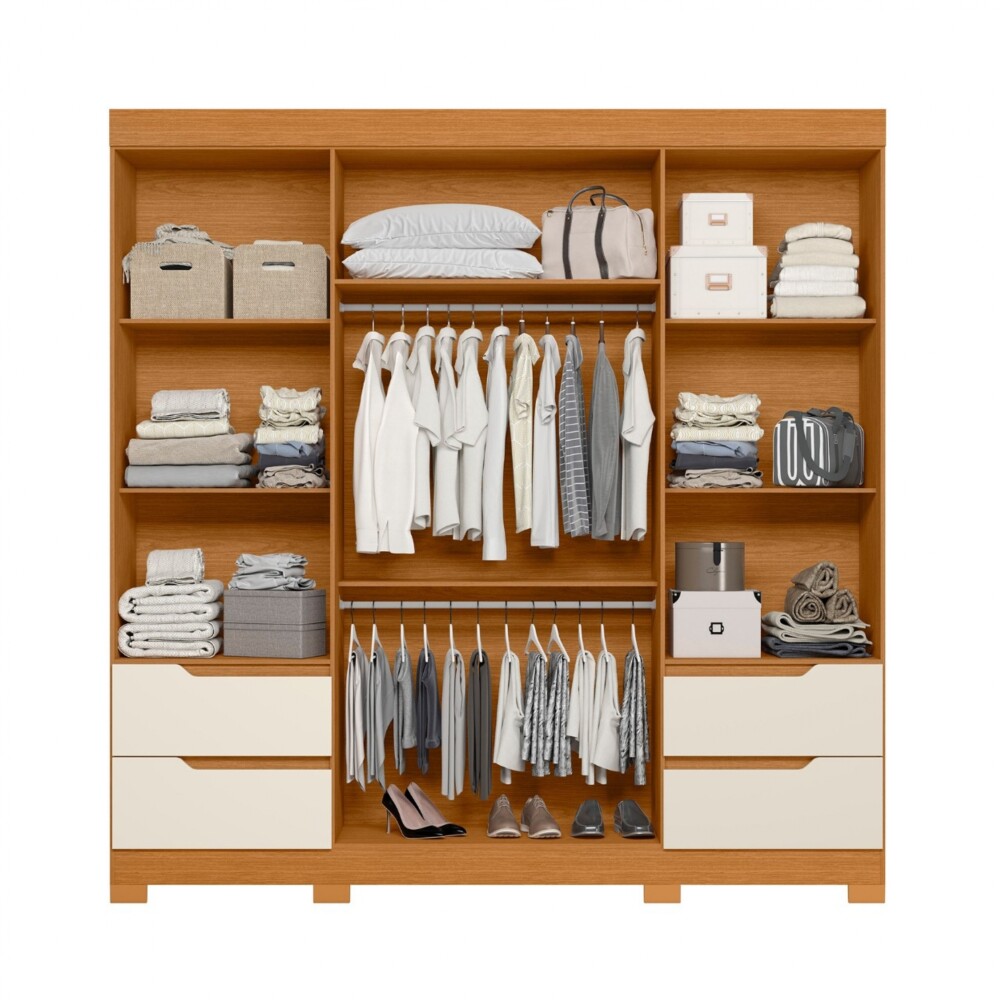 Ropero 4 puertas y 4 cajones - Vivacce Roble/blanco