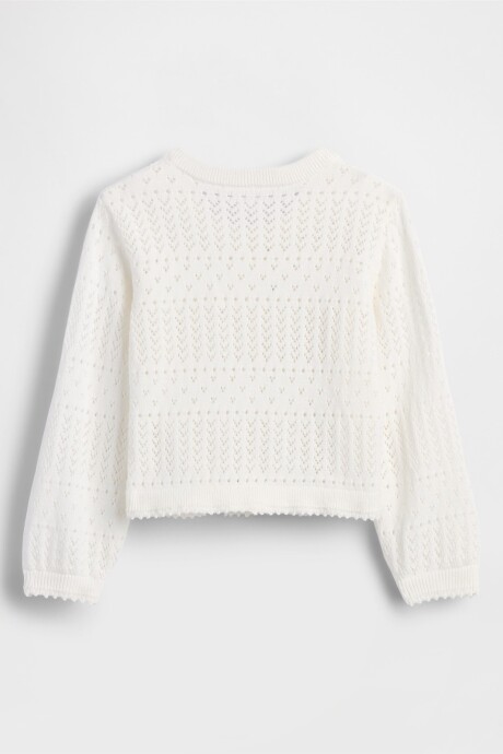 Saco Pointelle Toddler Mujer New Off White