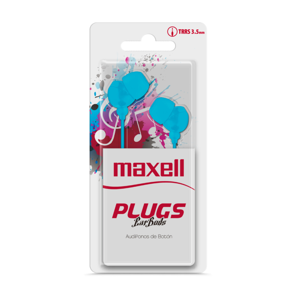 Auriculares Plug Cableados Para Celular Laptops Tablets Maxell IN-225 Azul