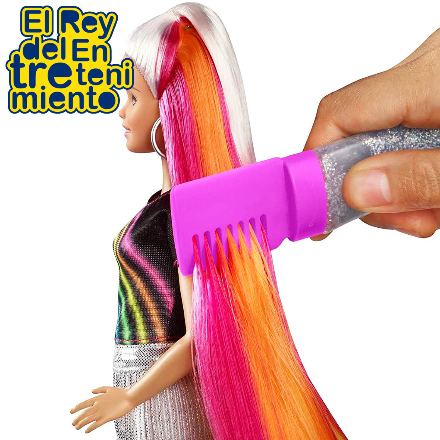 Barbie peinado de arcoiris online