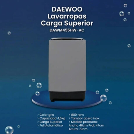Lavarropas carga superior 4 Color gris