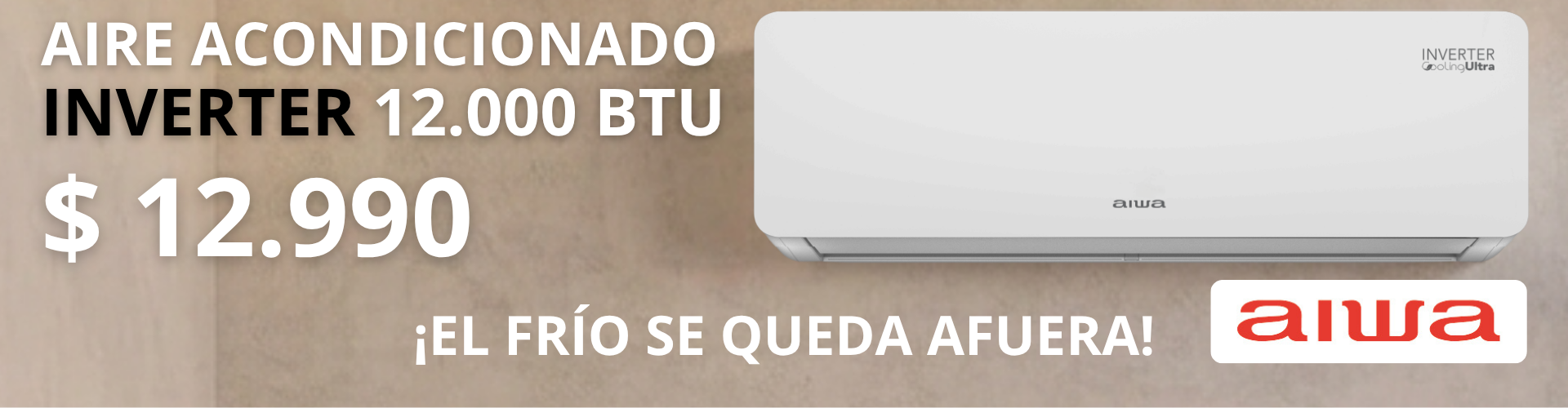 Aire Acondicionado AIWA 12000 inverter