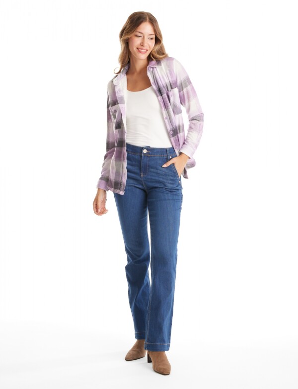 Sobrecamisa Soft Cuadros LAVANDA/MULTI