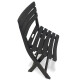 Set x2 Silla Plegable Simil Madera Reforzada Plástico NEGRO