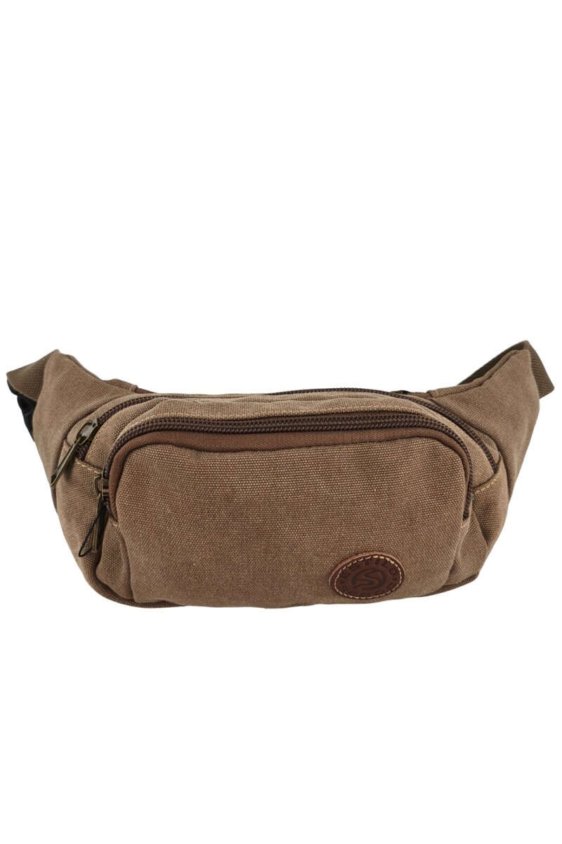 Riñonera de lona clásica Marrón