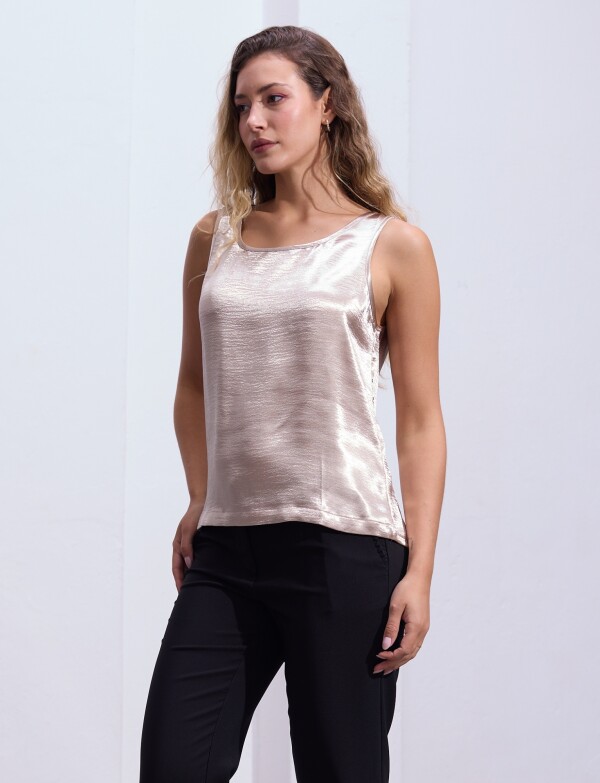 Blusa Saten DORADO