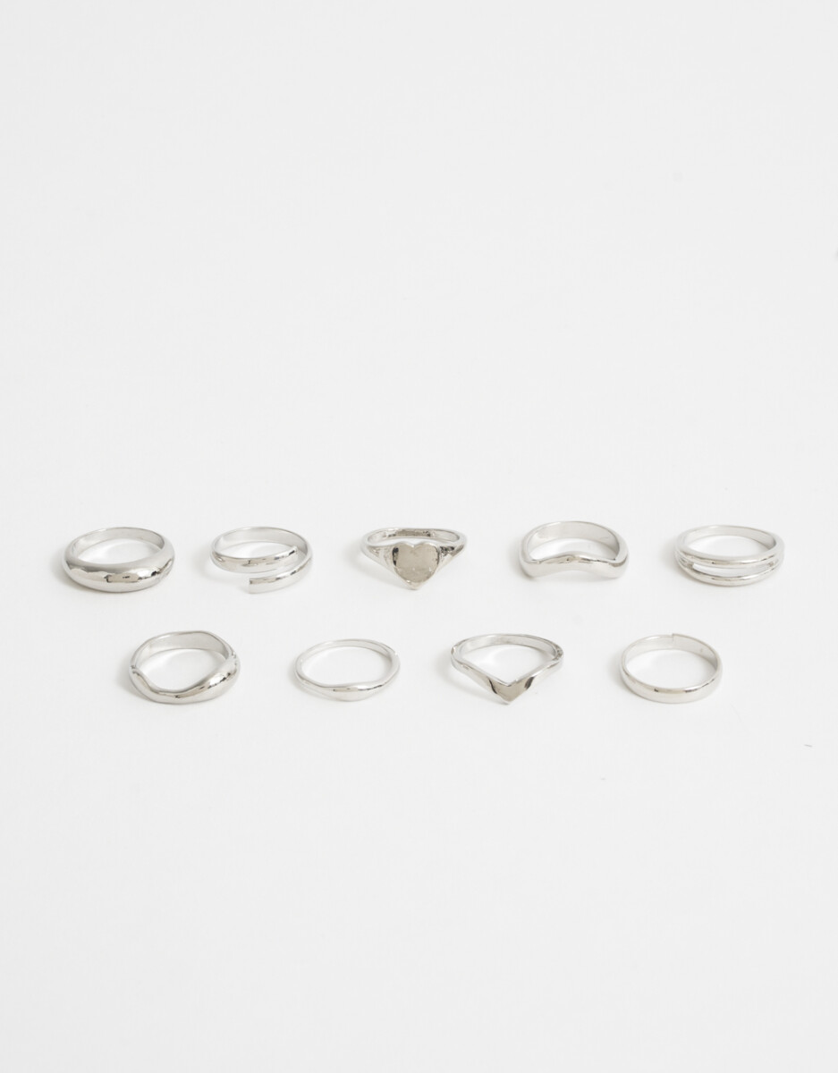 Set De Anillos De Metal 