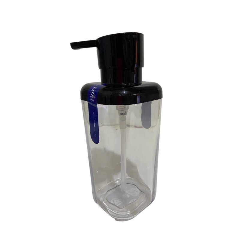 Dispensador De Jabón Transparente Tapa Negra DISPENSADOR DE JABON TRANSPARENTE TAPA NEGRA