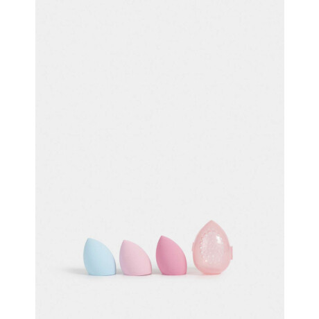 Set De Esponjas De Maquillaje Con Case Combinacion Multicolor