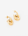 Aros Colgantes Cortos Metal Aros Argolla Corto Acero Chunky - Dorado
