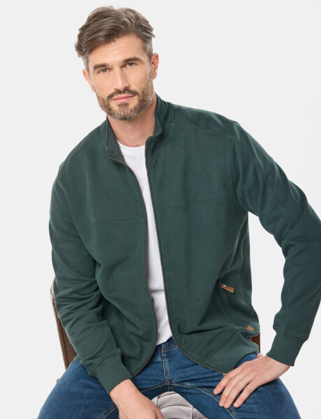 CAMPERA DE FELPA CUELLO ALTO Verde