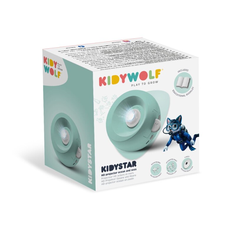 KIDYSTAR Proyector De Luces Para Paredes Y Techo Kidywolf - Verde
