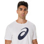 Spiral Logo Graphic Cotton Blend Tee - Hombre Brilliant White