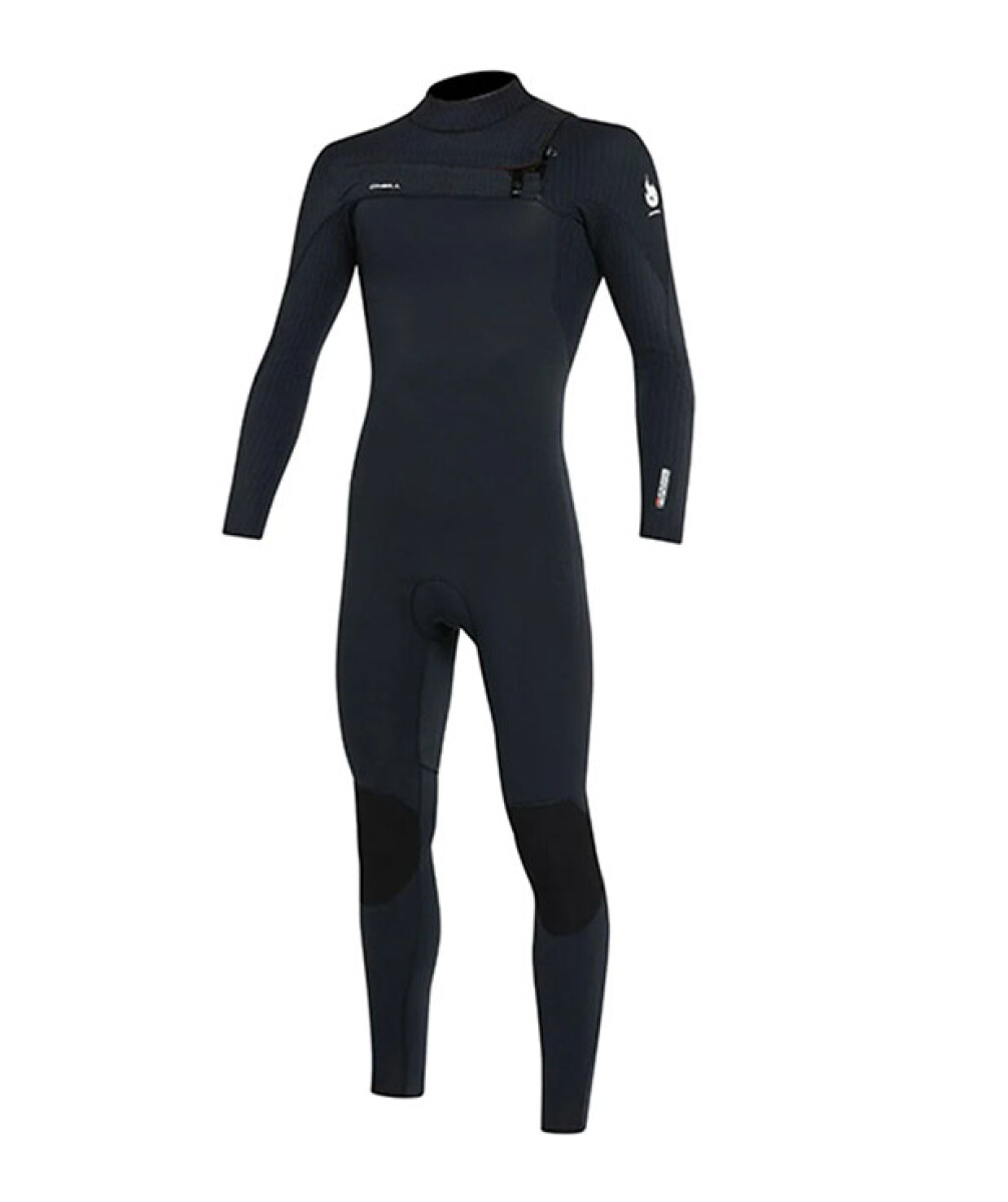 Traje O'Neill Hyperfreak Fire 4/3 mm - Full Suit Chest Zip - Negro/Azul 