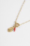Collar acero dijes dorado