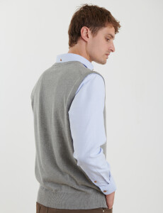 470885 CHALECO HARRINGTON LABEL Gris Medio