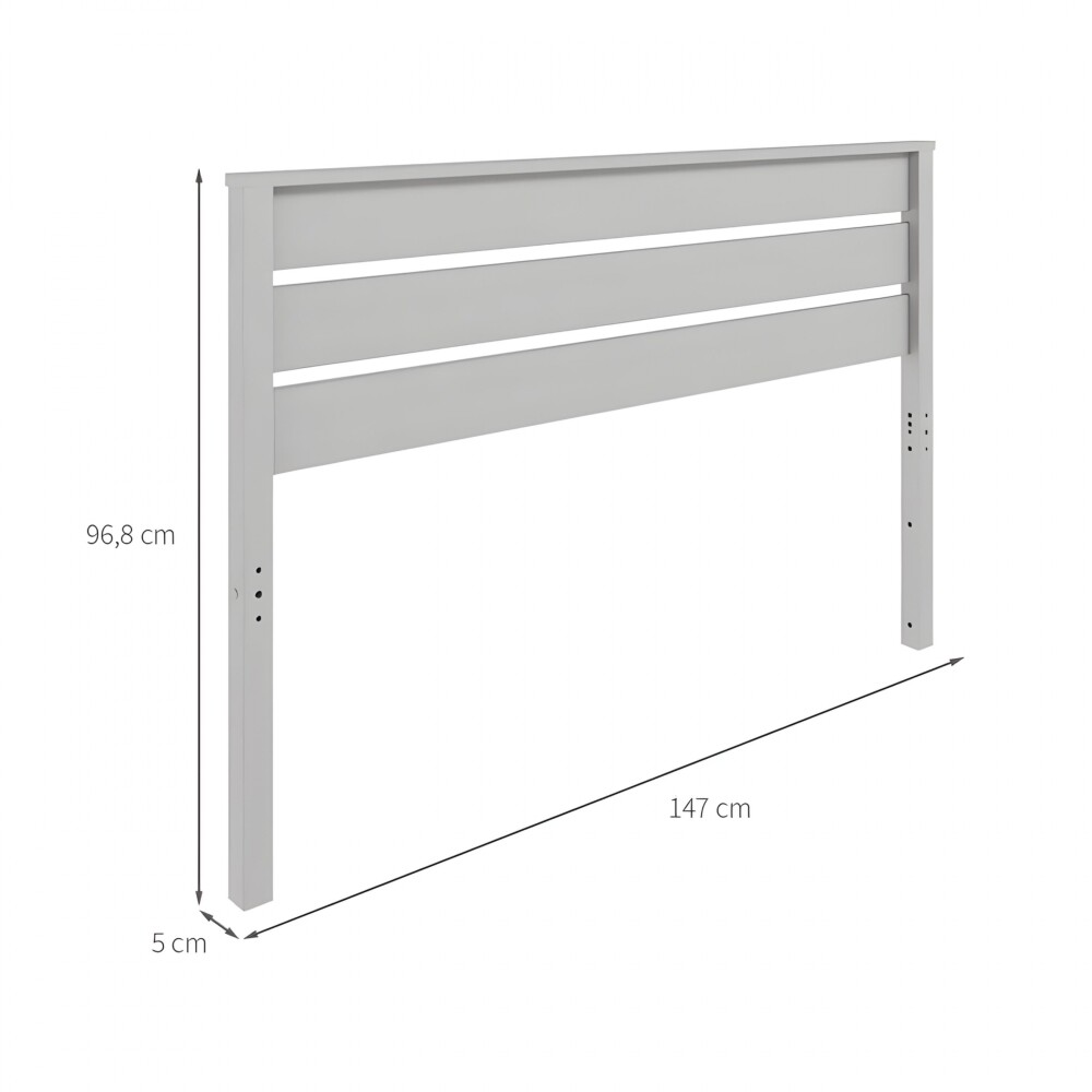 Respaldo 2 Plazas Madera maciza - Funcional Gris