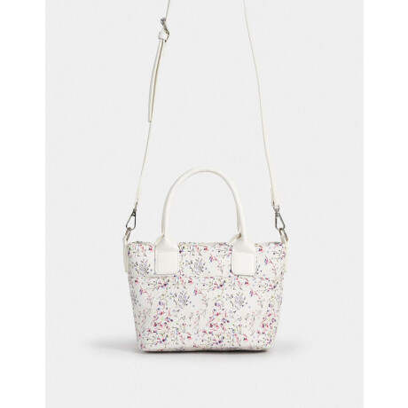 Cartera Mini City Con Charm Estampado Flores