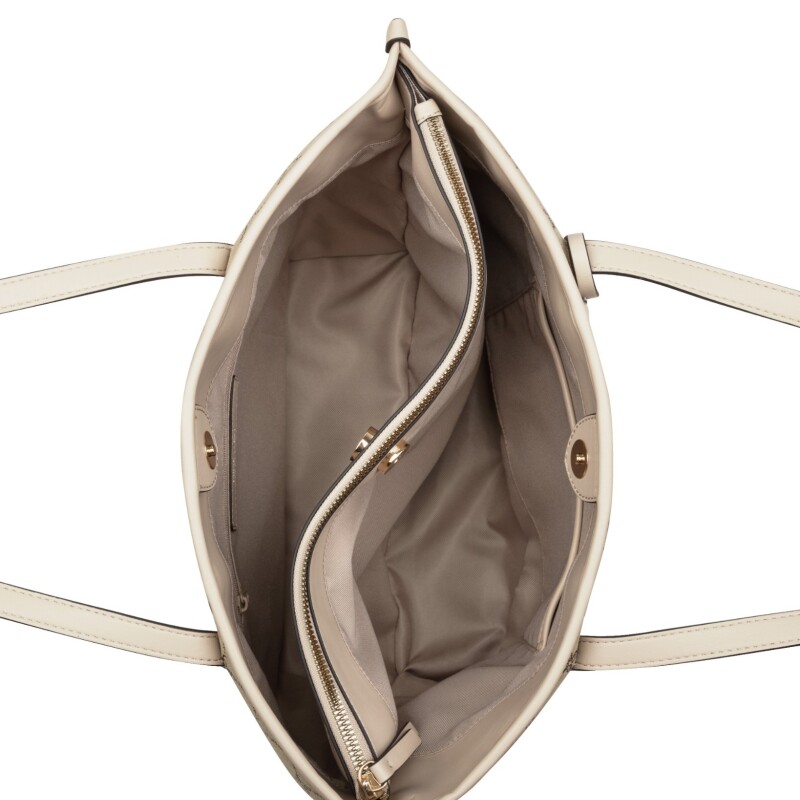 Tote Quincie 3 Compartment Mocha Logo/beige