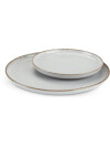 Plato FERDUS Ø19cm porcelana gris Plato FERDUS Ø19cm porcelana gris