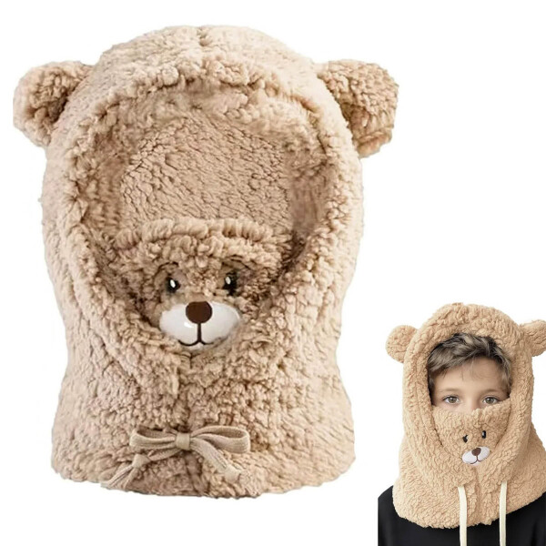 Gorro Pasa Montañas Corderito Orejas Frio Invierno Termico Variante Color Marrón Claro