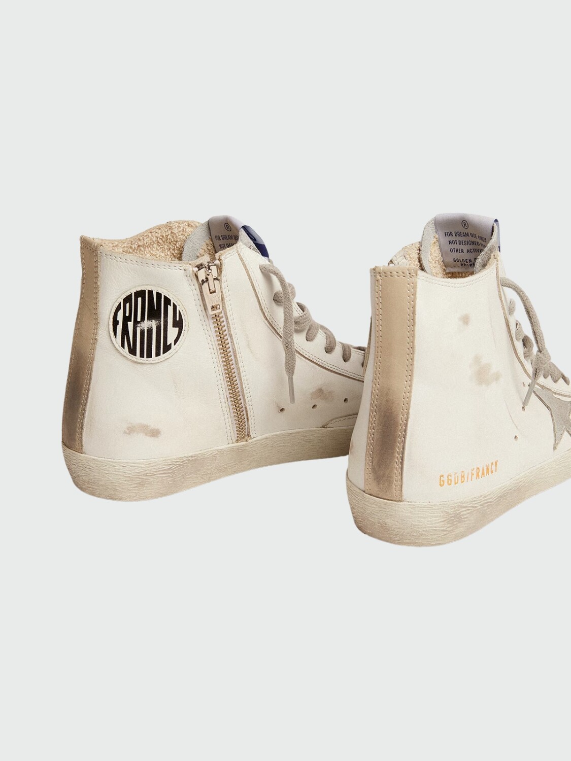 Golden Goose-Botines de cuero, Francy Classic Blanco