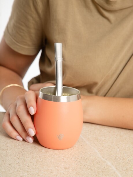 Mate Acero Inox. con Tapa Coral