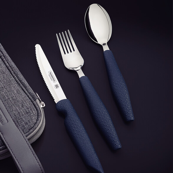 Juego de cubiertos inox. c/estuche gris "Forall" TN9766