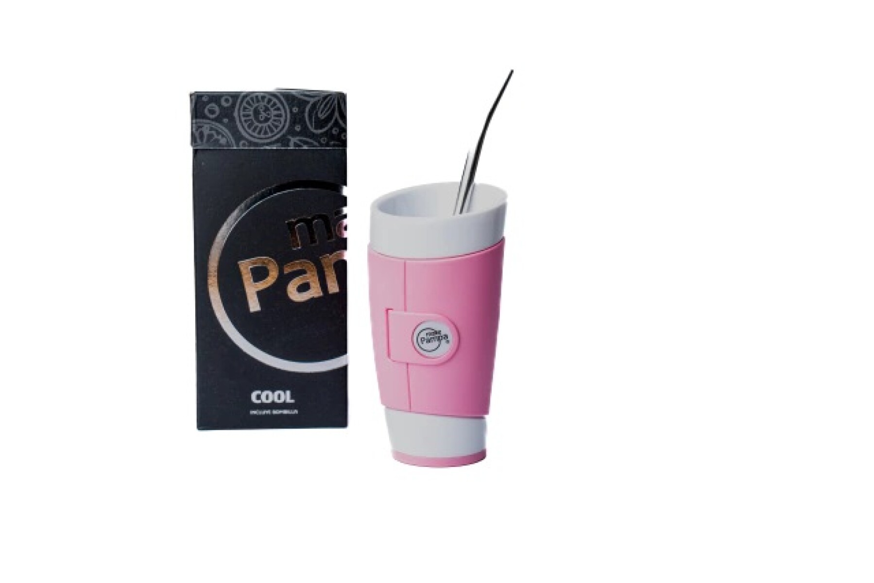 MATE PAMPA GUAMPA CON BOMBILLA - ROSA 