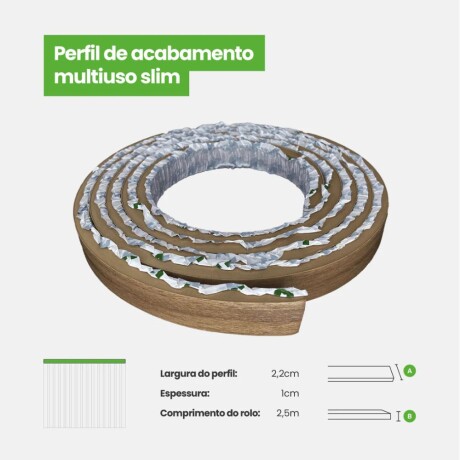 Perfil de Terminación Urban Nogal Natural Autoadhesivo Perfil de Terminación Urban Nogal Natural Autoadhesivo