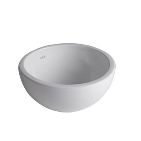Bacha Circular De Loza Blanca Brillo Para Apoyar 35.5 Diá X 16.4 000