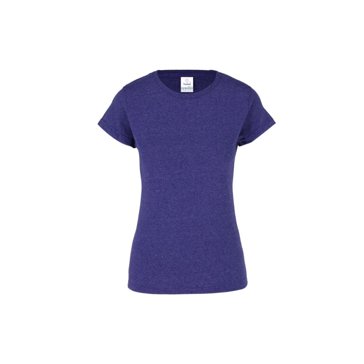 Camiseta jaspe a la base dama - Morado jaspe 