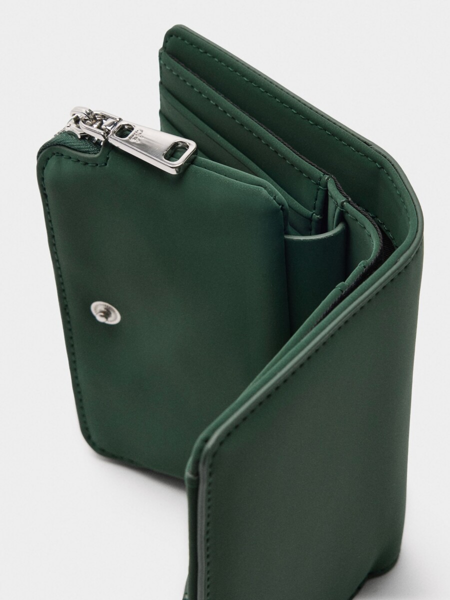 Cartera Con Textura Suave verde