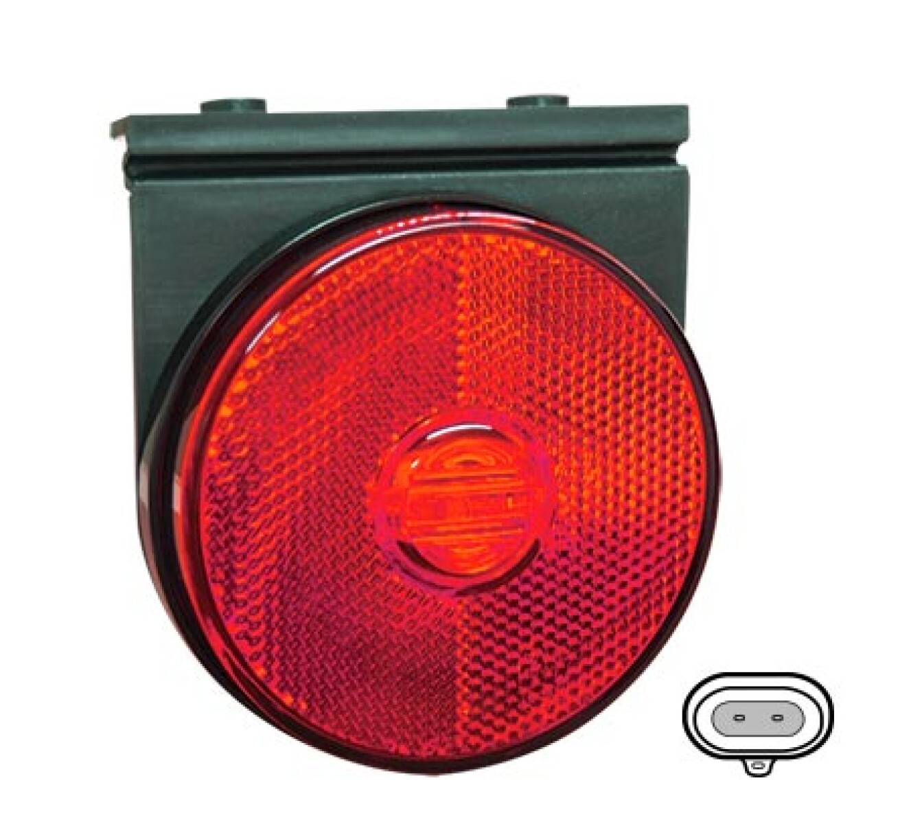 FAROL - LATERAL LED 88MM C/SOPORTE ROJO BIVOLT C/FICHA 2T MULTILIGHT 