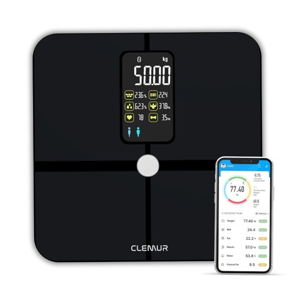 Balanza Baño Inteligente Monitor Digital Bascula Profesional app smart led 180 Kg Imback Color Gris Oscuro Balanza Baño Inteligente Monitor Digital Bascula Profesional app smart led 180 Kg Imback Color Gris Oscuro