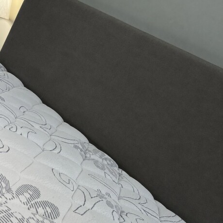 Respaldo De Sommier 2 Plazas Marshmallow Gris oscuro
