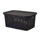 Caja simil rattan 2,5lts. (23x15,5x11cm) CHOCOLATE