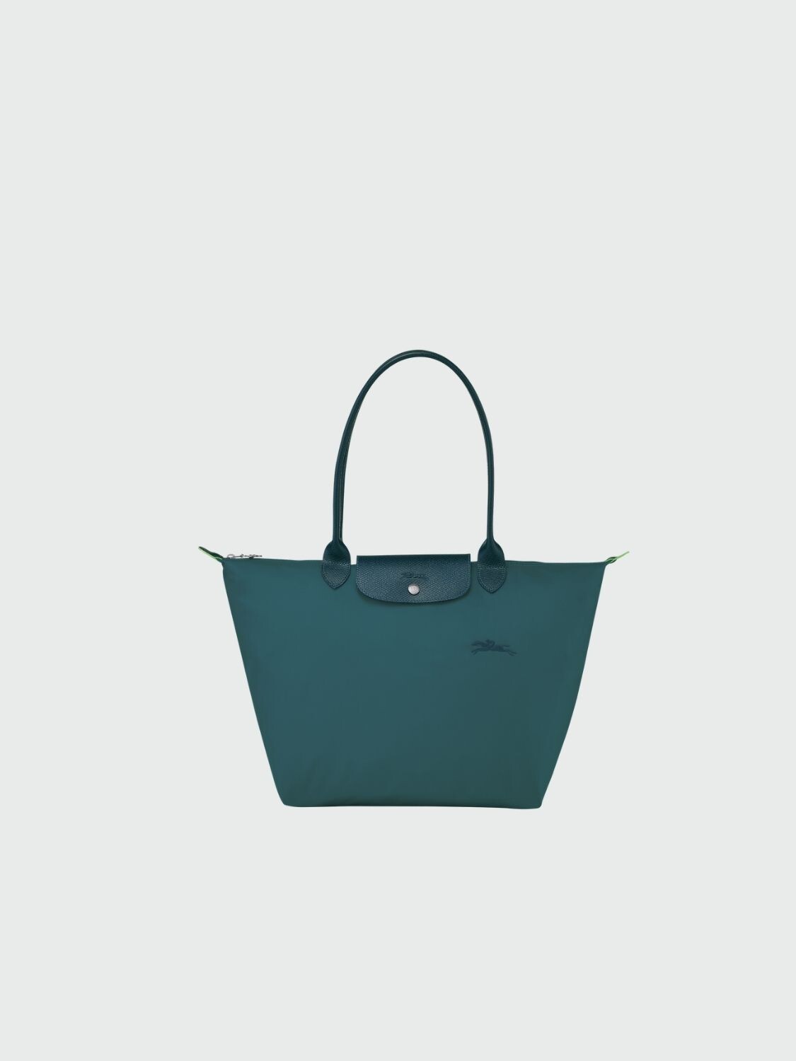 Longchamp -Cartera Longchamp plegable de nylon con cierre y asa larga, Le pliage L Jade